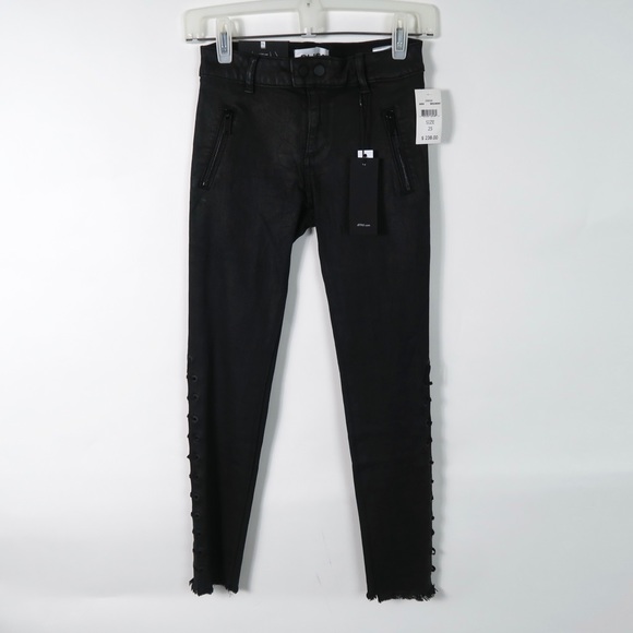 DL1961 Florence Instasculpt Coated Black Jeans 25 - Picture 5 of 9